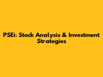 PSEi: Stock Analysis & Investment Strategies