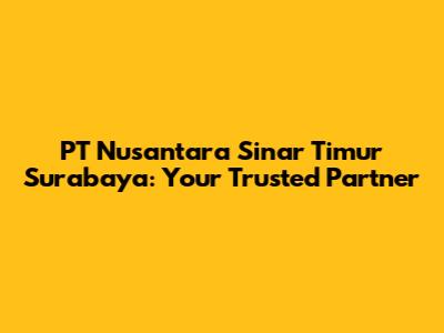 PT Nusantara Sinar Timur Surabaya: Your Trusted Partner