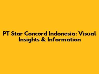 PT Star Concord Indonesia: Visual Insights & Information