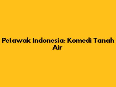 Pelawak Indonesia: Komedi Tanah Air