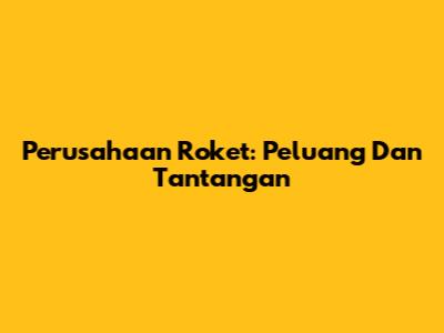 Perusahaan Roket: Peluang Dan Tantangan