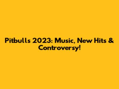 Pitbull's 2023: Music, New Hits & Controversy!