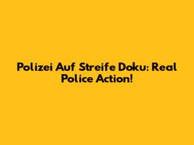 Polizei Auf Streife Doku: Real Police Action!