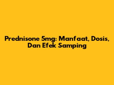 Prednisone 5mg: Manfaat, Dosis, Dan Efek Samping
