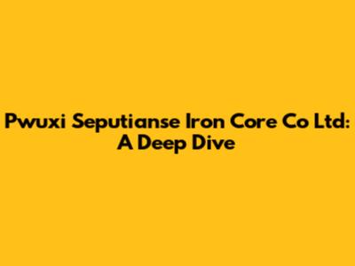 Pwuxi Seputianse Iron Core Co Ltd: A Deep Dive