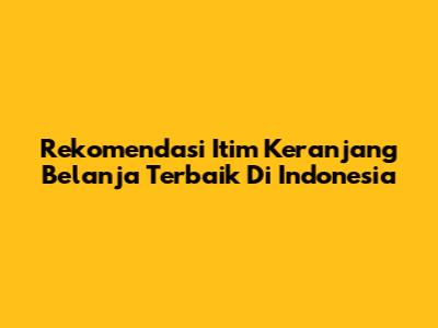 Rekomendasi Itim Keranjang Belanja Terbaik Di Indonesia