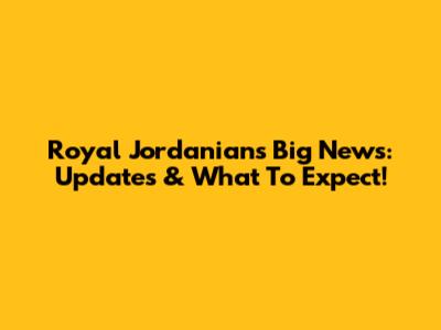 Royal Jordanian's Big News: Updates & What To Expect!