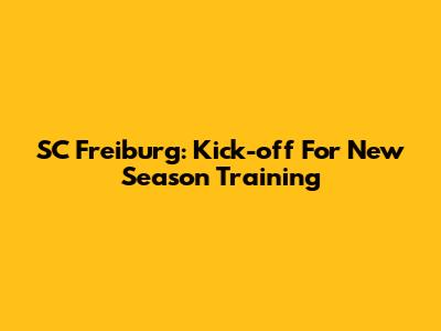 SC Freiburg: Kick-off For New Season Training