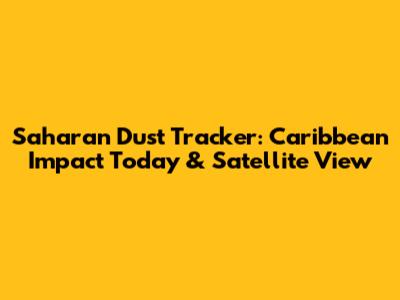 Saharan Dust Tracker: Caribbean Impact Today & Satellite View