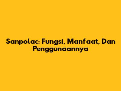 Sanpolac: Fungsi, Manfaat, Dan Penggunaannya