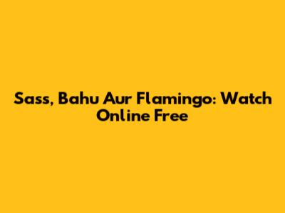 Sass, Bahu Aur Flamingo: Watch Online Free