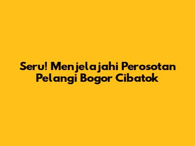 Seru! Menjelajahi Perosotan Pelangi Bogor Cibatok