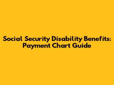 Social Security Disability Benefits: Payment Chart Guide