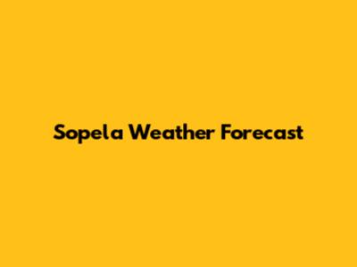 Sopela Weather Forecast