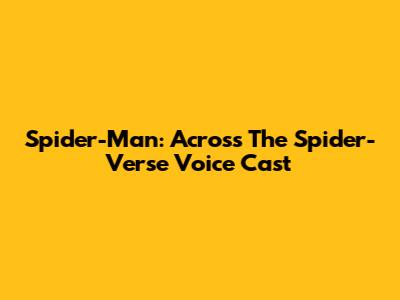 Spider-Man: Across The Spider-Verse Voice Cast