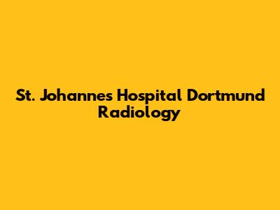 St. Johannes Hospital Dortmund Radiology