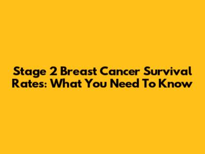 Stage 2 Breast Cancer Survival Rates: What You Need To Know