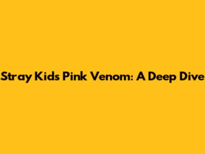 Stray Kids' Pink Venom: A Deep Dive