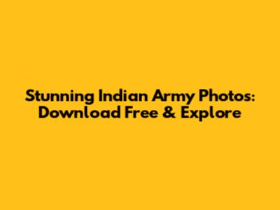 Stunning Indian Army Photos: Download Free & Explore