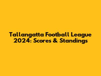 Tallangatta Football League 2024: Scores & Standings