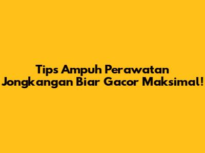 Tips Ampuh Perawatan Jongkangan Biar Gacor Maksimal!