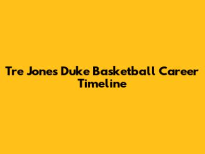 Tre Jones' Duke Basketball Career Timeline