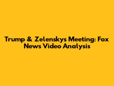 Trump & Zelensky's Meeting: Fox News Video Analysis
