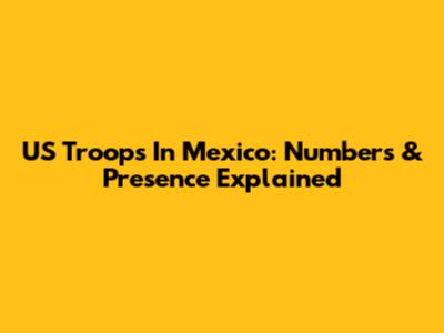 US Troops In Mexico: Numbers & Presence Explained