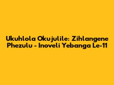 Ukuhlola Okujulile: 'Zihlangene Phezulu' - Inoveli Yebanga Le-11
