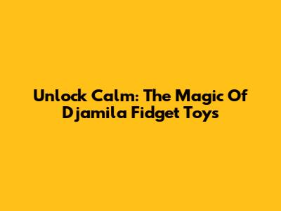 Unlock Calm: The Magic Of Djamila Fidget Toys