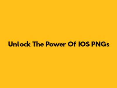 Unlock The Power Of IOS PNGs