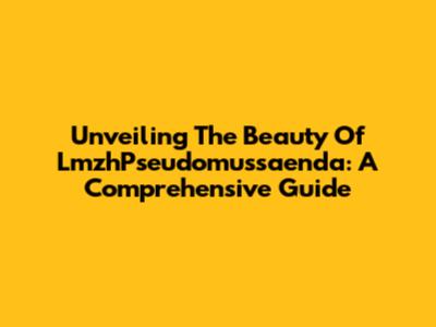 Unveiling The Beauty Of LmzhPseudomussaenda: A Comprehensive Guide