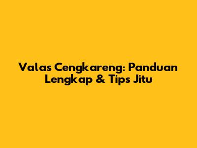 Valas Cengkareng: Panduan Lengkap & Tips Jitu