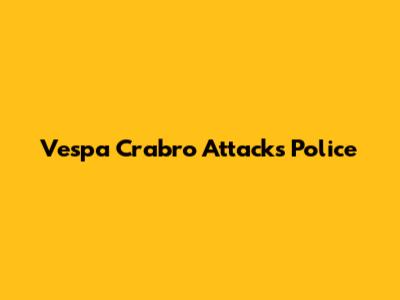 Vespa Crabro Attacks Police