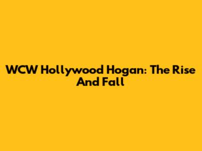 WCW Hollywood Hogan: The Rise And Fall