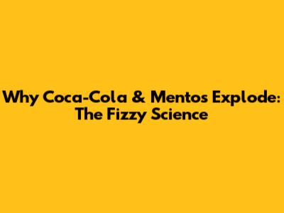 Why Coca-Cola & Mentos Explode: The Fizzy Science